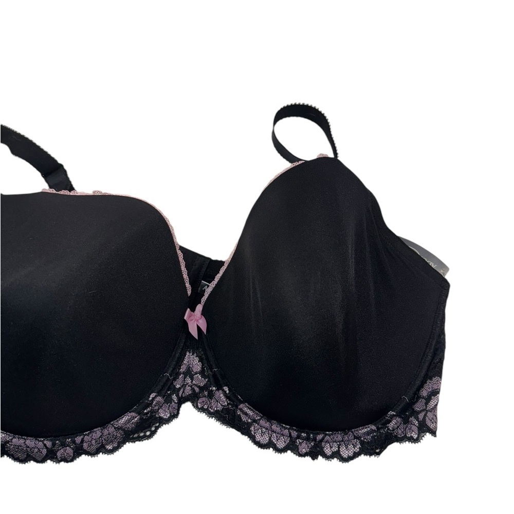 Adore Me Black sweet lilic Wired Lace Bra size 44G New - Picture 2 of 4